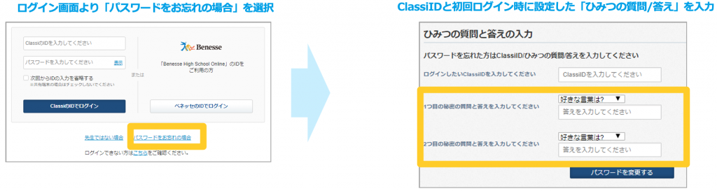 5月18日6時更新 Classiをご利用の生徒 保護者の皆様へ パスワード変更方法のご案内 Classi クラッシー 新しい学びが広がる未来の教育プラットフォームを創る